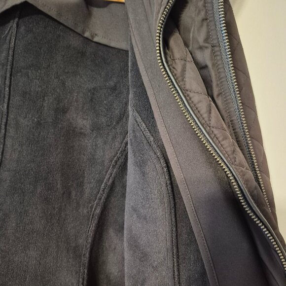 Michael Kors Black Longline Scuba Jacket with Quilted Sleeves and Insert Size S - Picture 13 of 15